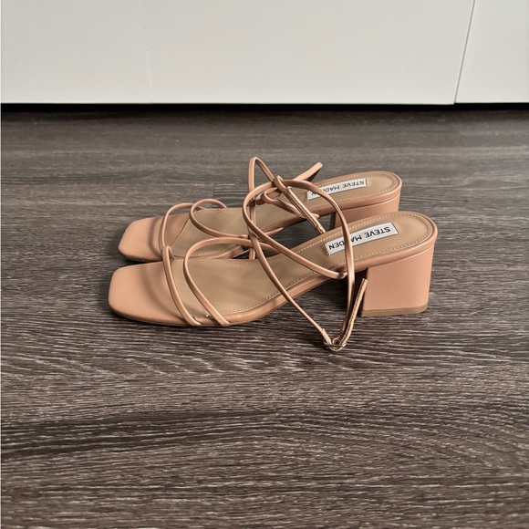 Steve Madden Nude Strappy Square-Toe Sandals - Picture 2 of 2